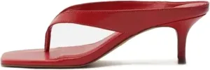 Kitten Heeled Sandals for Women Slip On Square Clip Toe Flip Flips Low Heel Pumps Comfortable Thong Slide Shoes Dressy Slippers