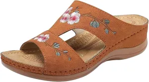 Ladmiple Orthopedic Sandals For Women Arch Support Dressy Summer Flip Flops Comfortable Walking Orthotic Sandals Beach Slides