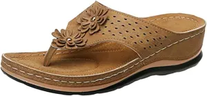 Ladmiple Orthotic Dress Sandals For Women With Arch Support Comfortable Orthopedic Flip Flops Dressy Casual Summer Shoes