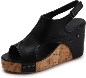 Ladmiple Platform Sandals Women Dressy Comfy Open Toe Ankle Strap Flatform Wedge Casual Sandals Comfortable Summer Dress Shoe