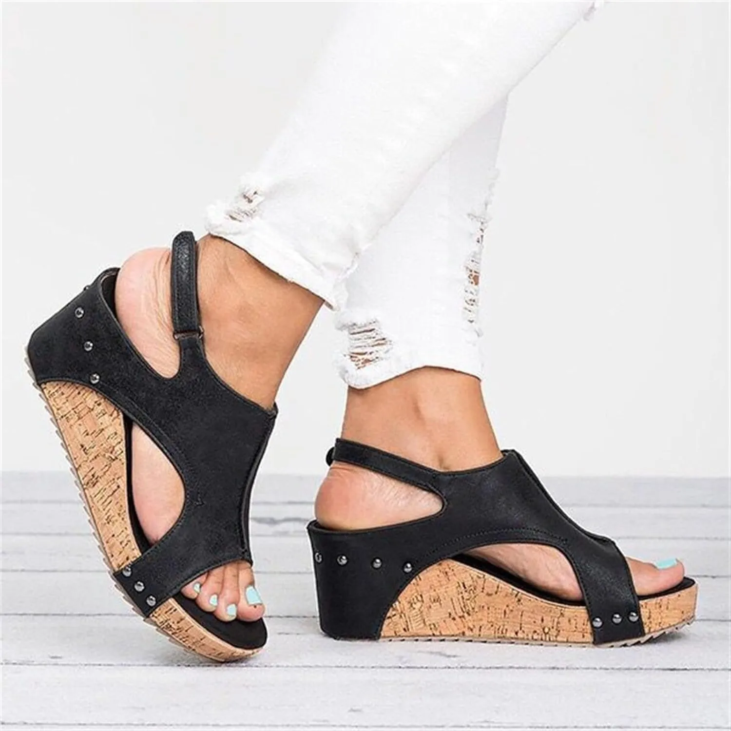 Ladmiple Platform Sandals Women Dressy Comfy Open Toe Ankle Strap Flatform Wedge Casual Sandals Comfortable Summer Dress Shoe