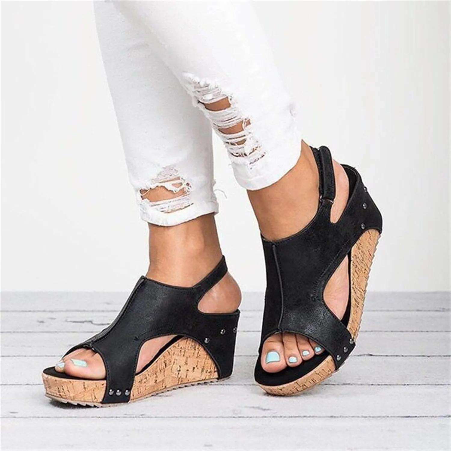 Ladmiple Platform Sandals Women Dressy Comfy Open Toe Ankle Strap Flatform Wedge Casual Sandals Comfortable Summer Dress Shoe