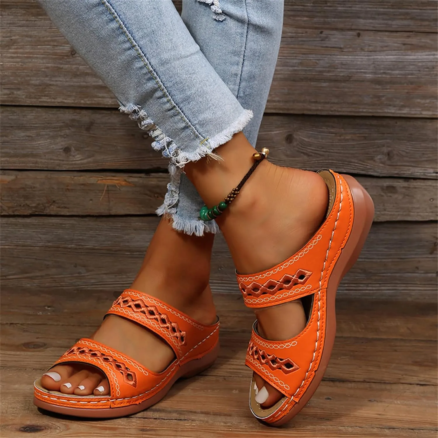 Ladmiple Sandals Women Arch Support Orthopedic Flip Flops Soft Summer Beach Shoes Dressy Comfortable Orthotic Slides 2025