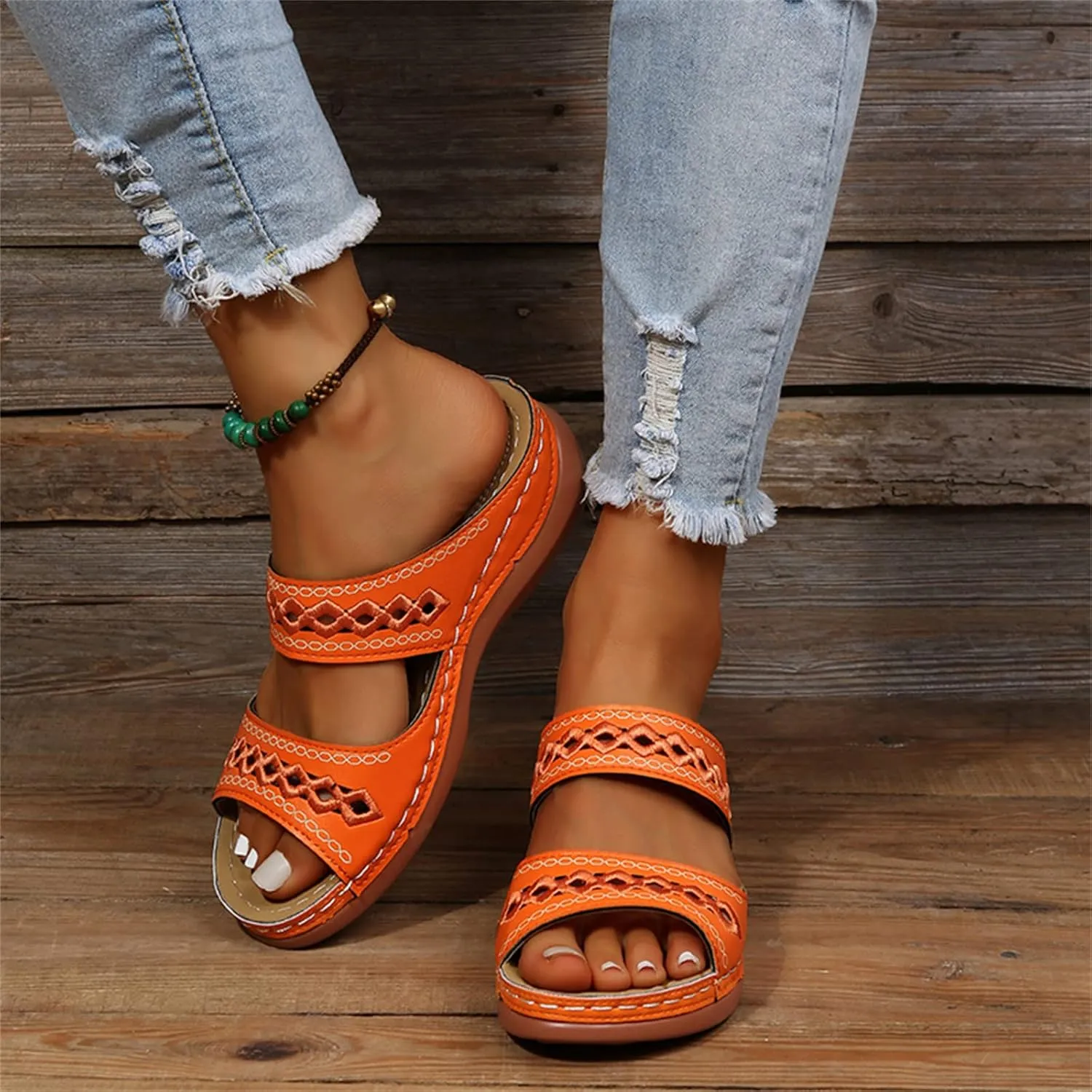 Ladmiple Sandals Women Arch Support Orthopedic Flip Flops Soft Summer Beach Shoes Dressy Comfortable Orthotic Slides 2025