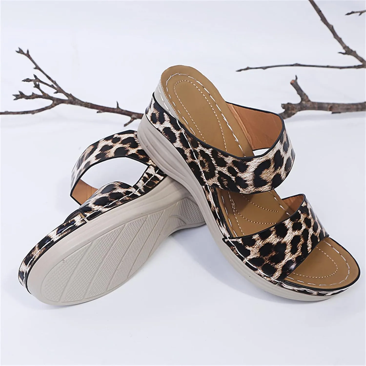Ladmiple Sandals Women Comfortable Walking Arch Support Orthopedic Flip Flops Dressy Summer Orthotic Slides Shoes