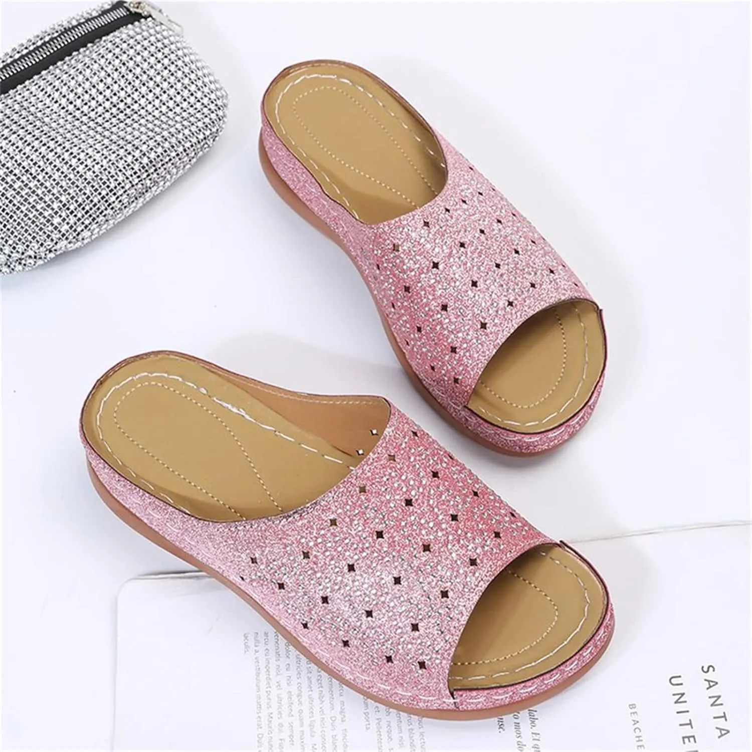 Ladmiple Sandals Women Fashion Dressy Summer Arch Support Orthopedic Slides Plantar Fasciitis Comfort Orthotic Flip Flops