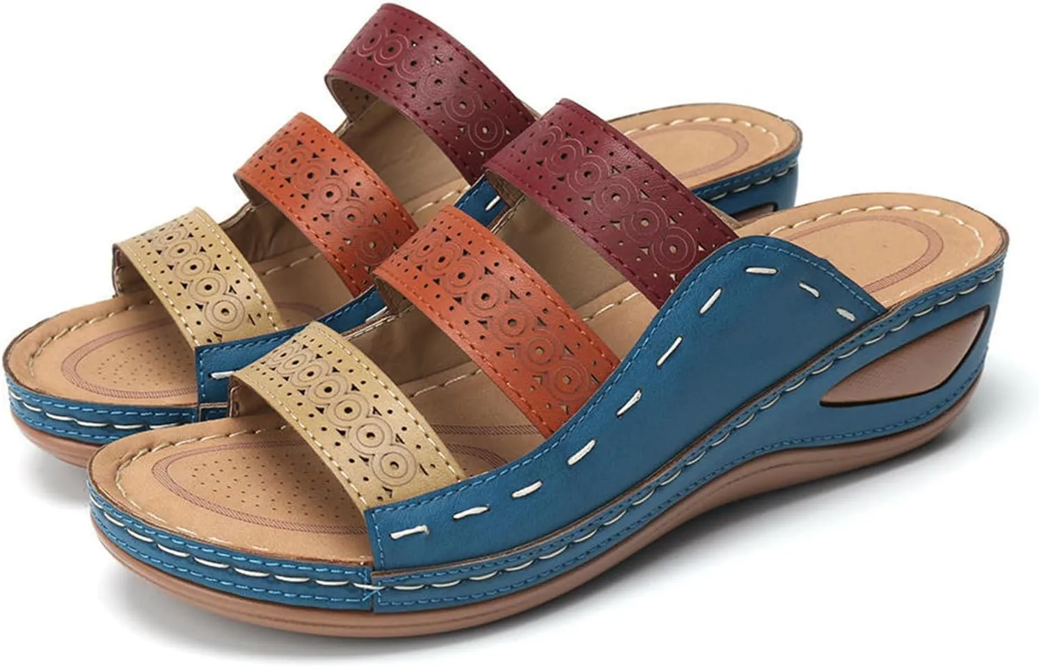 Ladmiple Summer Sandals For Women 2024 Trendy Casual Orthotic Slides Comfortable Orthopedic Slippers Dressy Walking Flip Flop