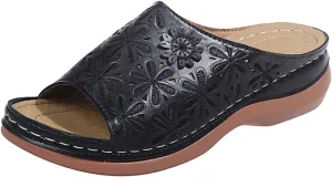 Ladmiple Womens Casual Dressy Fashion 2023 Orthopedic Flip Flops with Arch Support Roman Open Toe Slip On Slipper Shoes