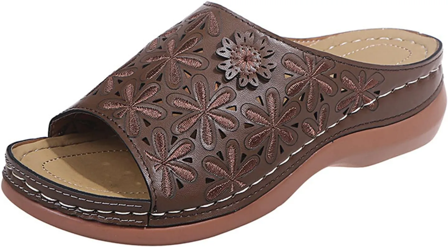 Ladmiple Womens Sandals Dressy 2023 Comfortable Summer Flip Flops Arch Support Beach Roman Open Toe Orthopedic Sandals
