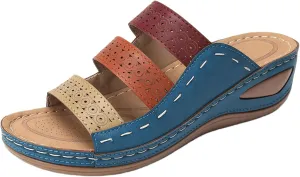 Ladmiple Womens Sandals Dressy Casual Comfortable Orthotic Flips Flops Arch Support for Flat feet Orthopedic Slides