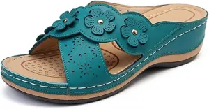 Ladmiple Women's Sandals With Arch Support Orthotic Plantar Fasciitis Comfortable Walking Orthopedic Flip Flops Summer Slides