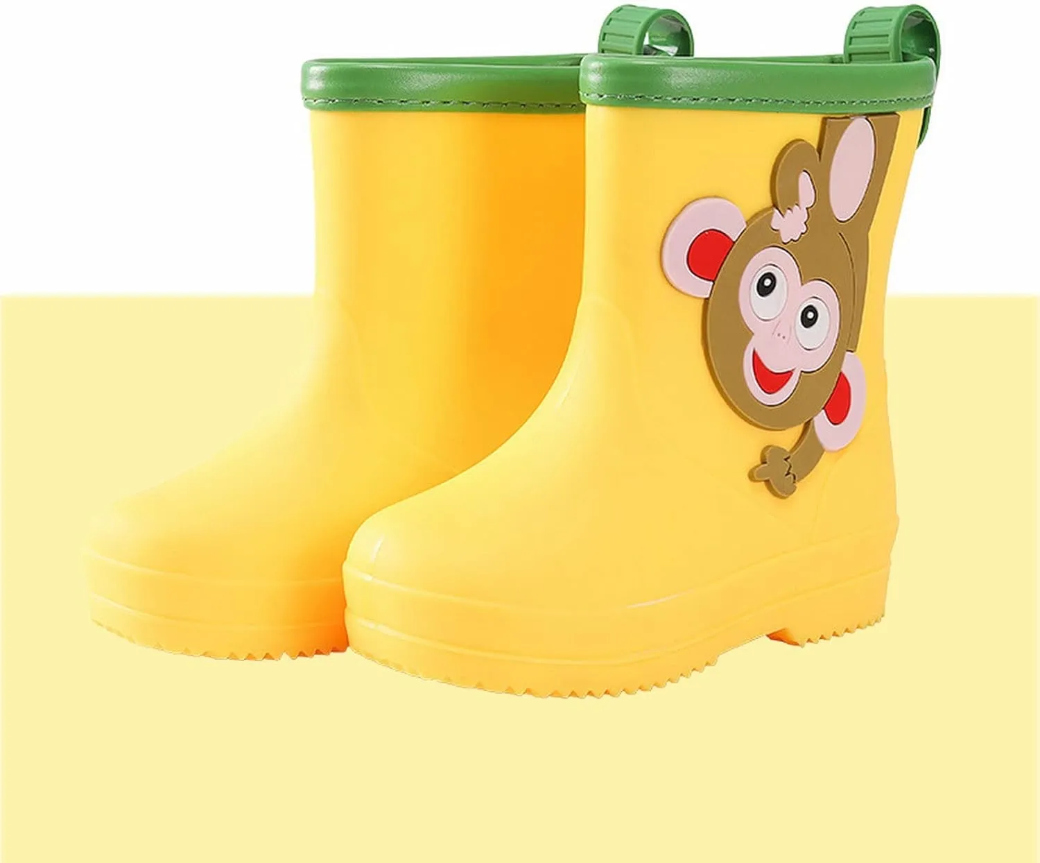 Little Girls Toddler Boots Cute Monkey Print Rain Shoes Children's Rain Shoes Boys and Girls Winter Boot
