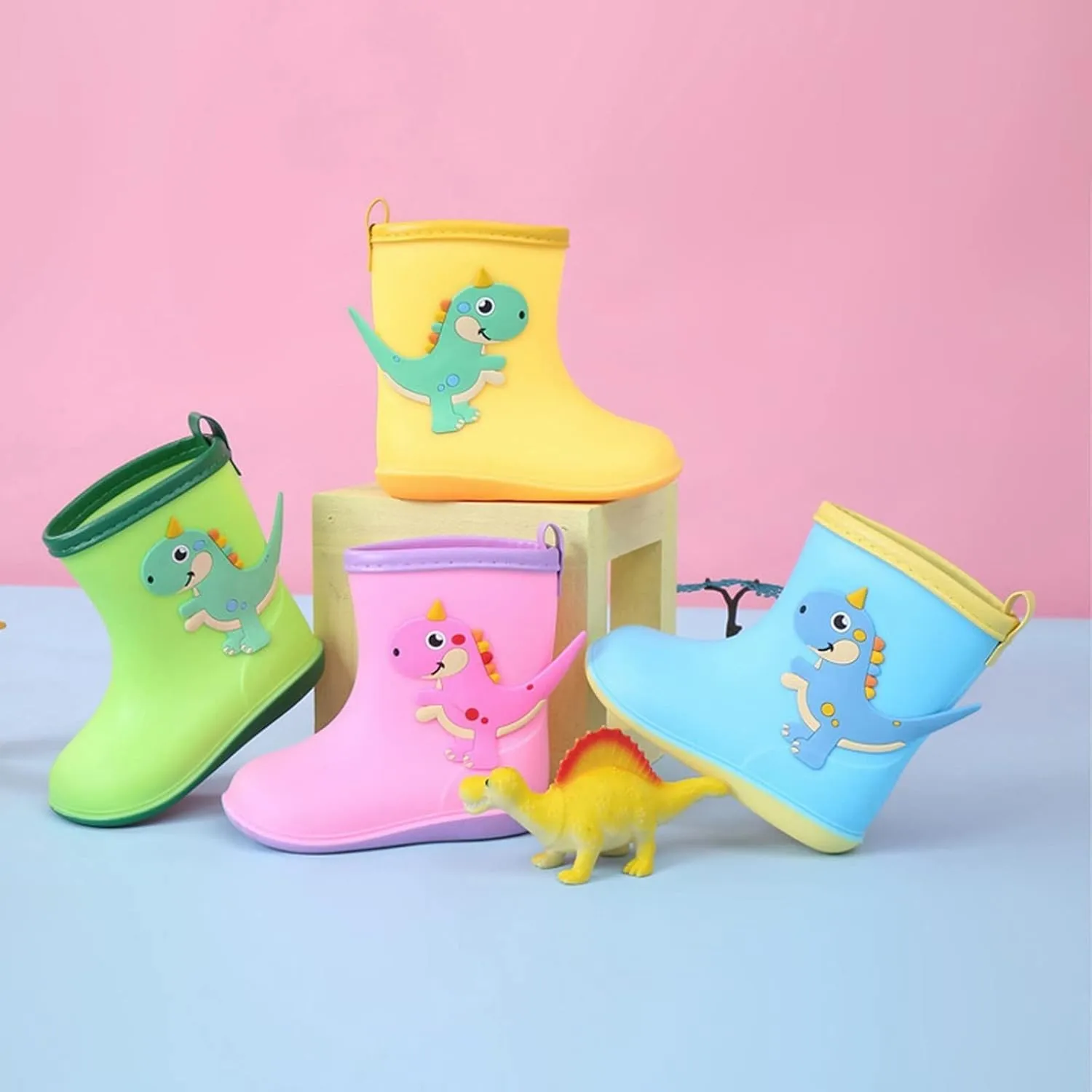 Little Toddler Rain Boots For Boys & Girls Waterproo?? Lightweight Flexible Rubber Toddler Rain Boots With Traction
