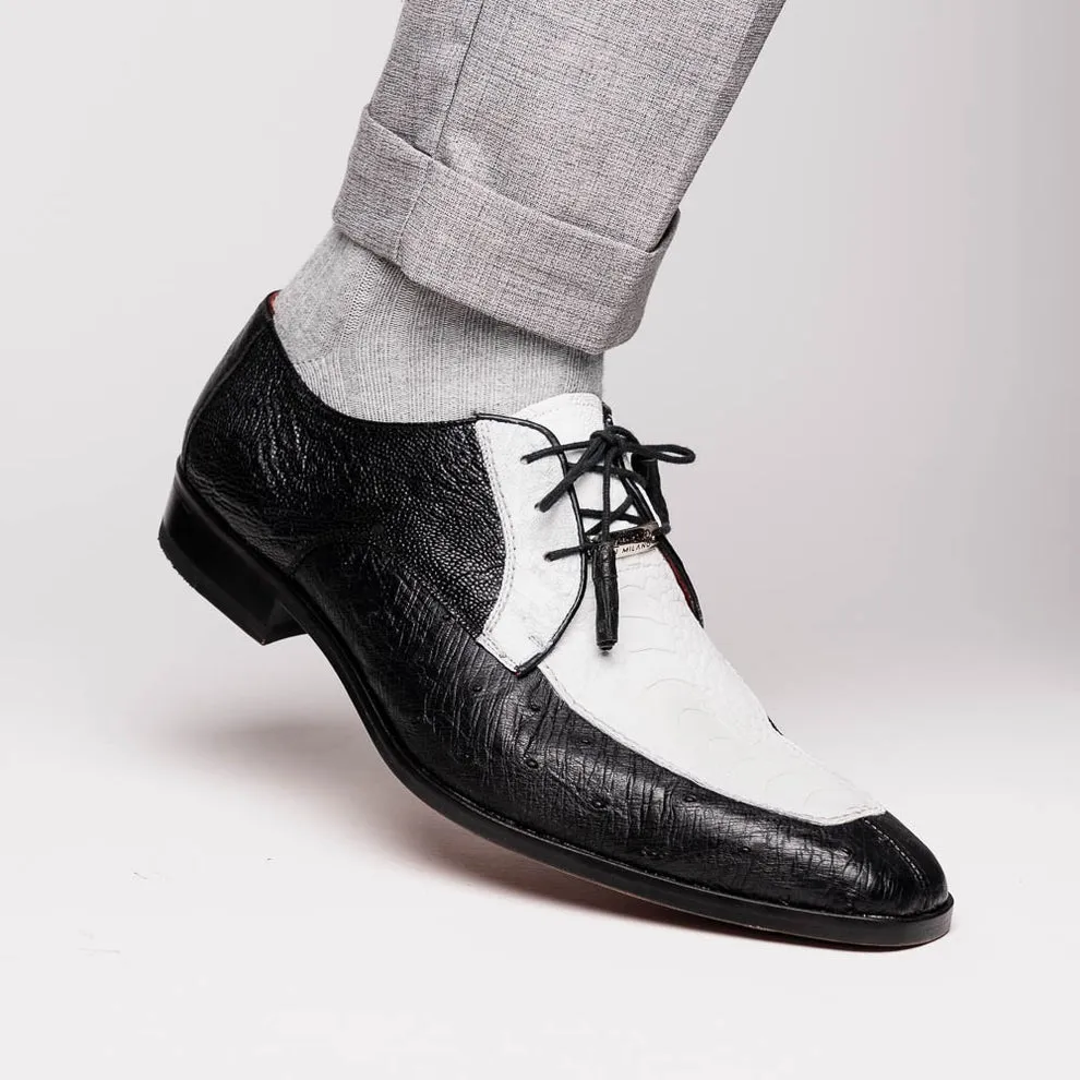 Marco Di Milano Andretti Men's Shoes Exotic Ostrich Leg Derby Oxfords (MDM1181)