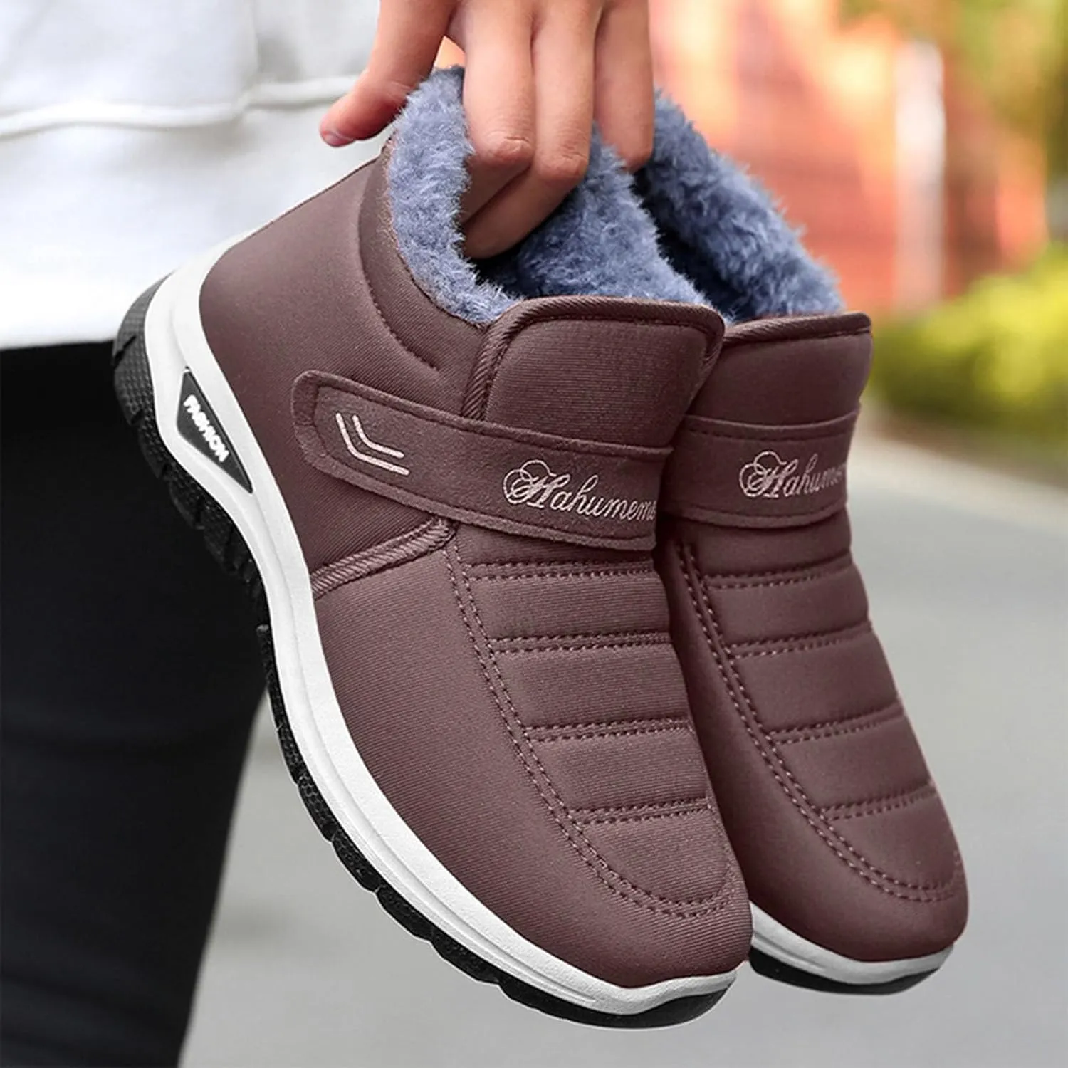 Men Snow Boots Fashion New Pattern Autumn And Winter Thickened Warm Comfortable Casual Slip On Mens Zip up Snow Boots