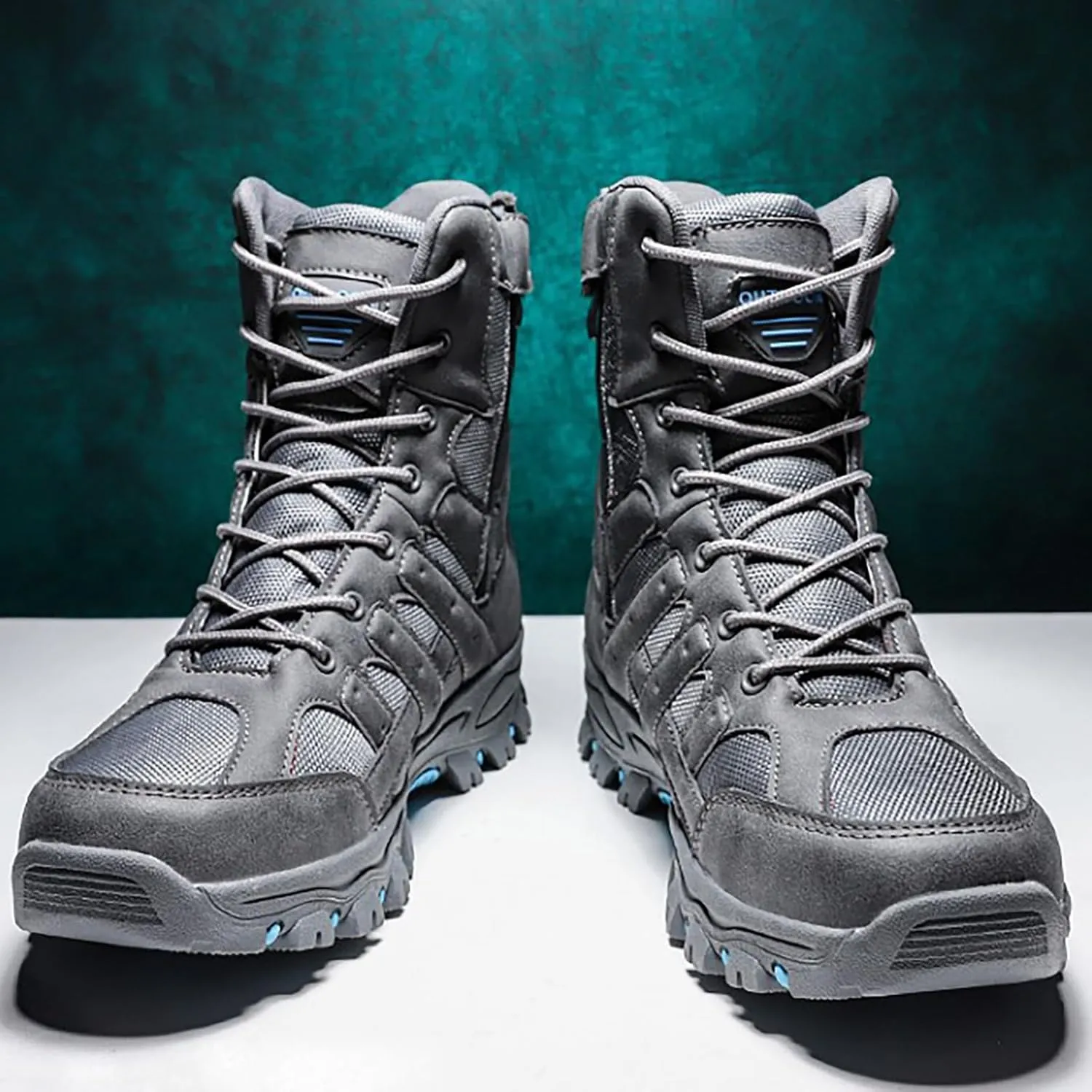 Mens Combat Boots Breathable Police Patrol Boots Lightweight Army Boots Waterproof Hiking Boots Military Tactical Boots