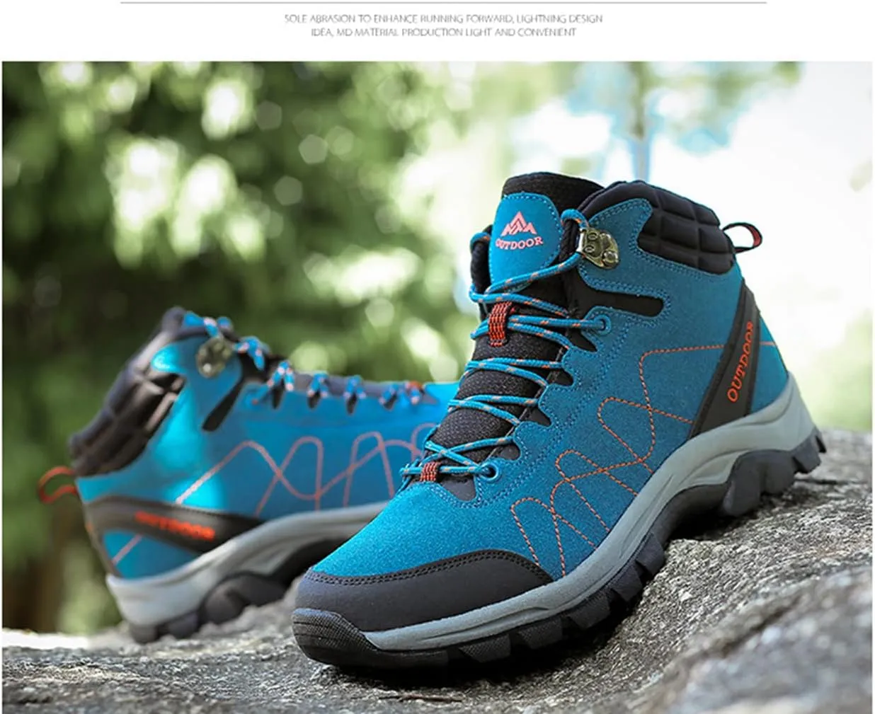 Men's Hiking Shoes Waterproof Anti Slip Hiking Boots Outdoor Lightweight Trekking Sneakers