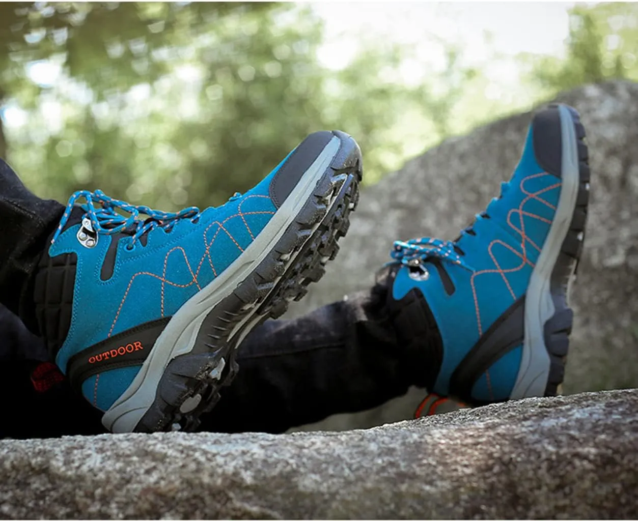 Men's Hiking Shoes Waterproof Anti Slip Hiking Boots Outdoor Lightweight Trekking Sneakers