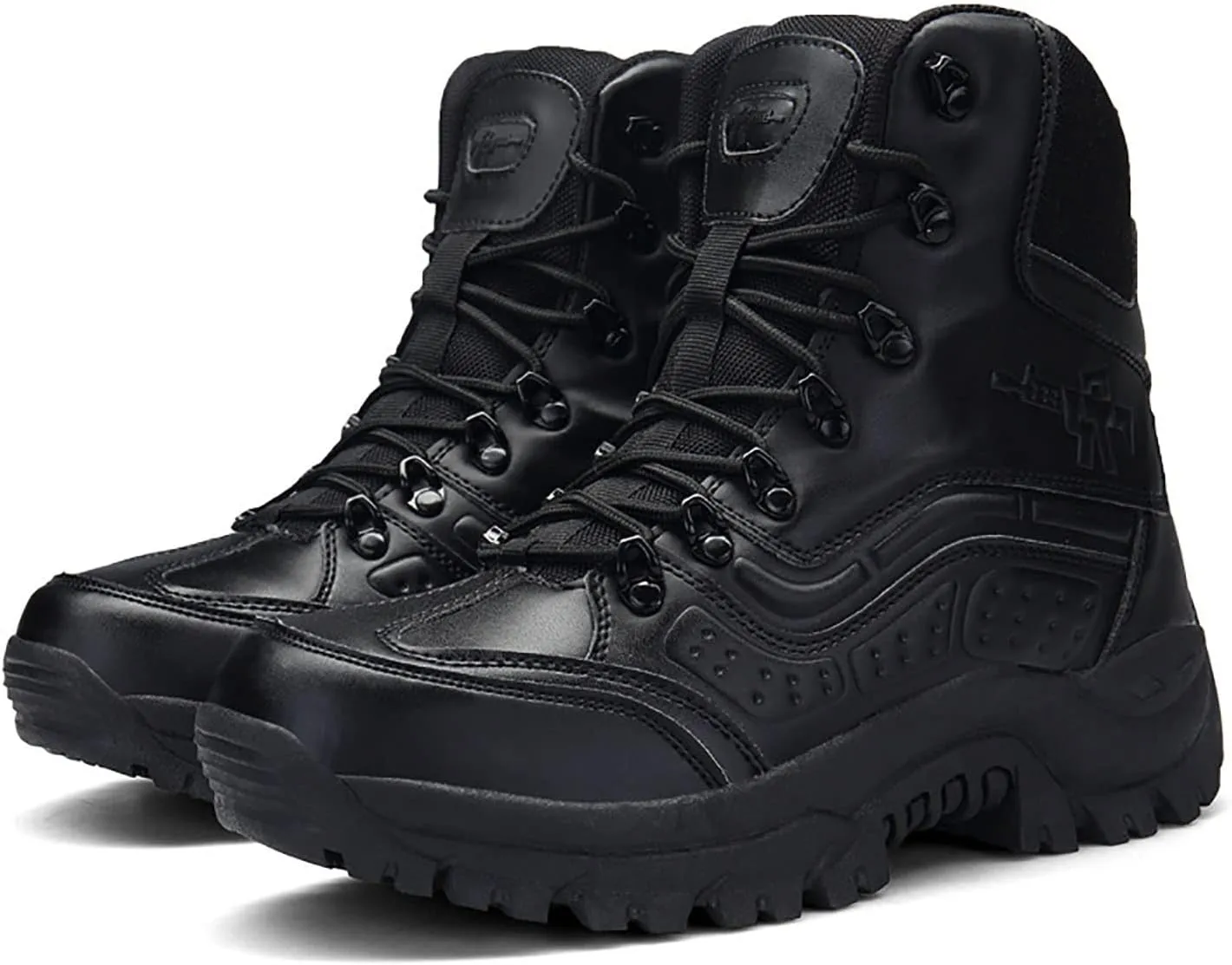 Men's Ultralight Tactical Boots, Comfort Breathable Waterproof Rubber Cushioning Outsole Hiking Shoes, for Outdoor Lace-up Sports Durable Military Boots