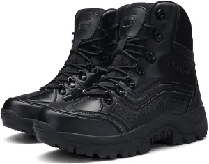 Men's Ultralight Tactical Boots, Comfort Breathable Waterproof Rubber Cushioning Outsole Hiking Shoes, for Outdoor Lace-up Sports Durable Military Boots