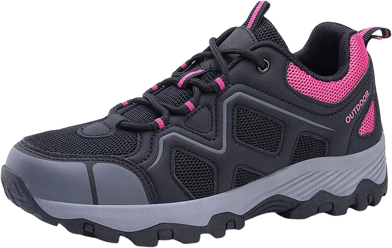 Men's Waterproof Hiking Shoes Lightweight Comfortable Non Slip Leather Walking Shoes for Outdoor Trekking Climbing Camping Mountaineering and Men Daily Work Sneakers