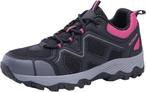 Men's Waterproof Hiking Shoes Lightweight Comfortable Non Slip Leather Walking Shoes for Outdoor Trekking Climbing Camping Mountaineering and Men Daily Work Sneakers