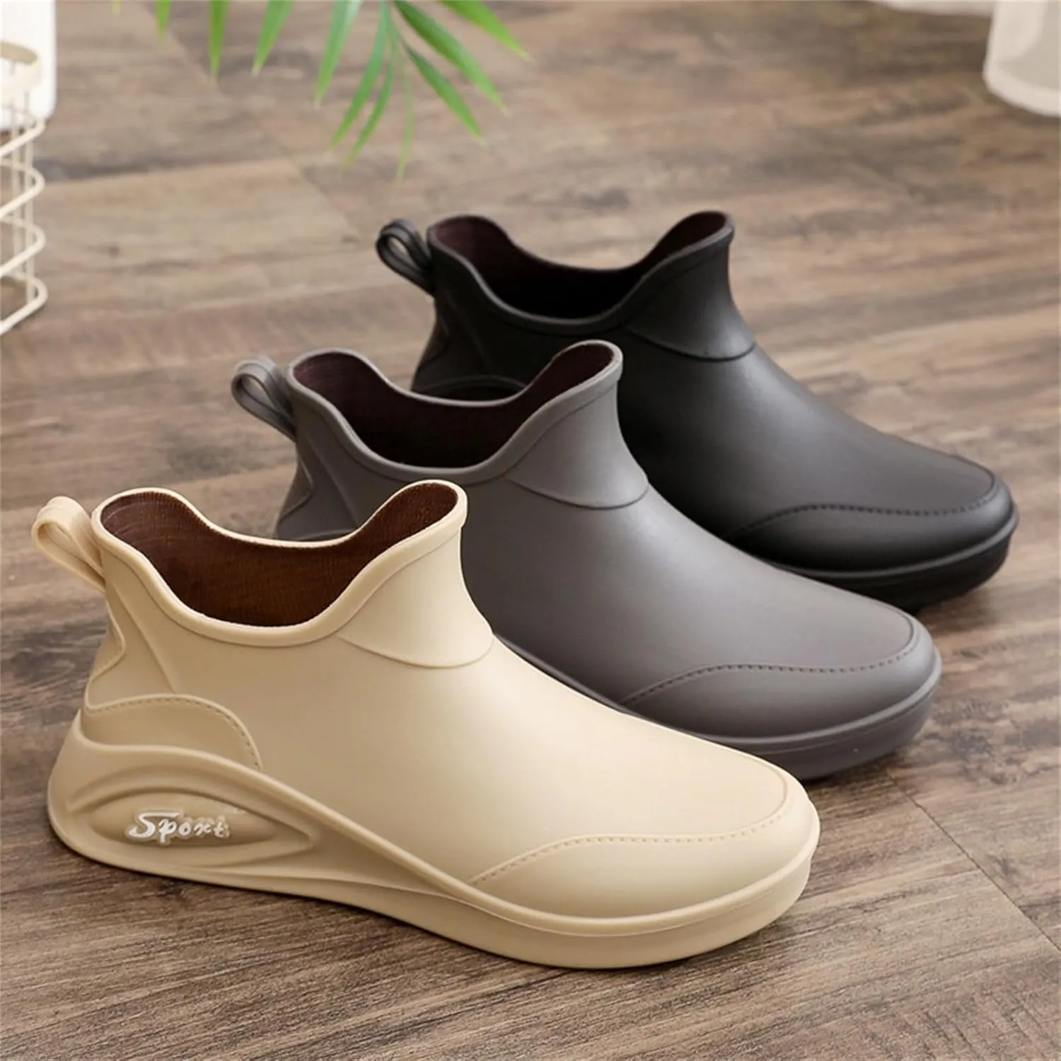 Men's Waterproof Rain Short Boots Garden Boots Ankle Rain Boots Garden Shoes Rain Outdoor Boots Fishing Shoes