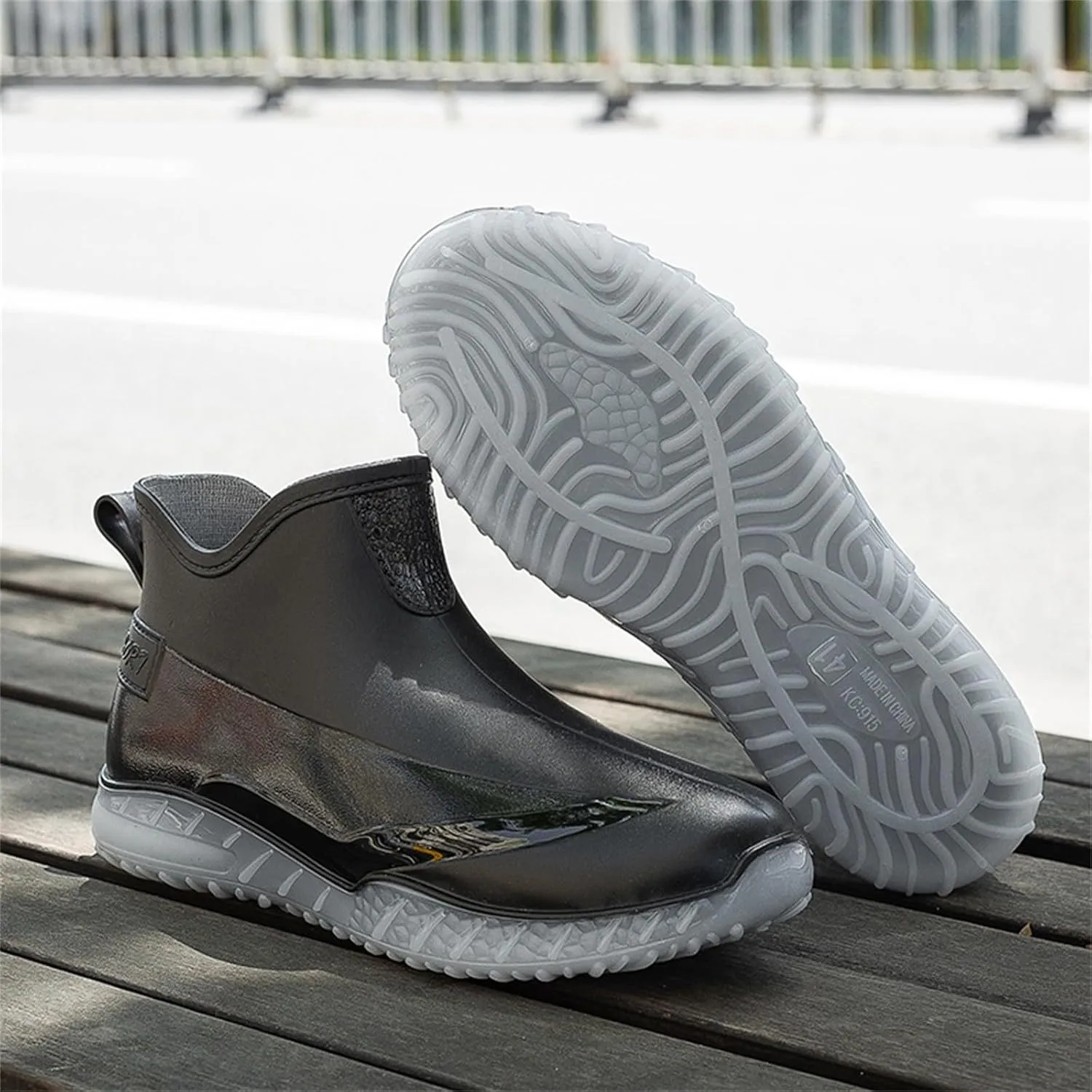 Men's Waterproof Rain Short Boots Garden Boots Ankle Rain Boots Garden Shoes Rain Outdoor Walking Boots