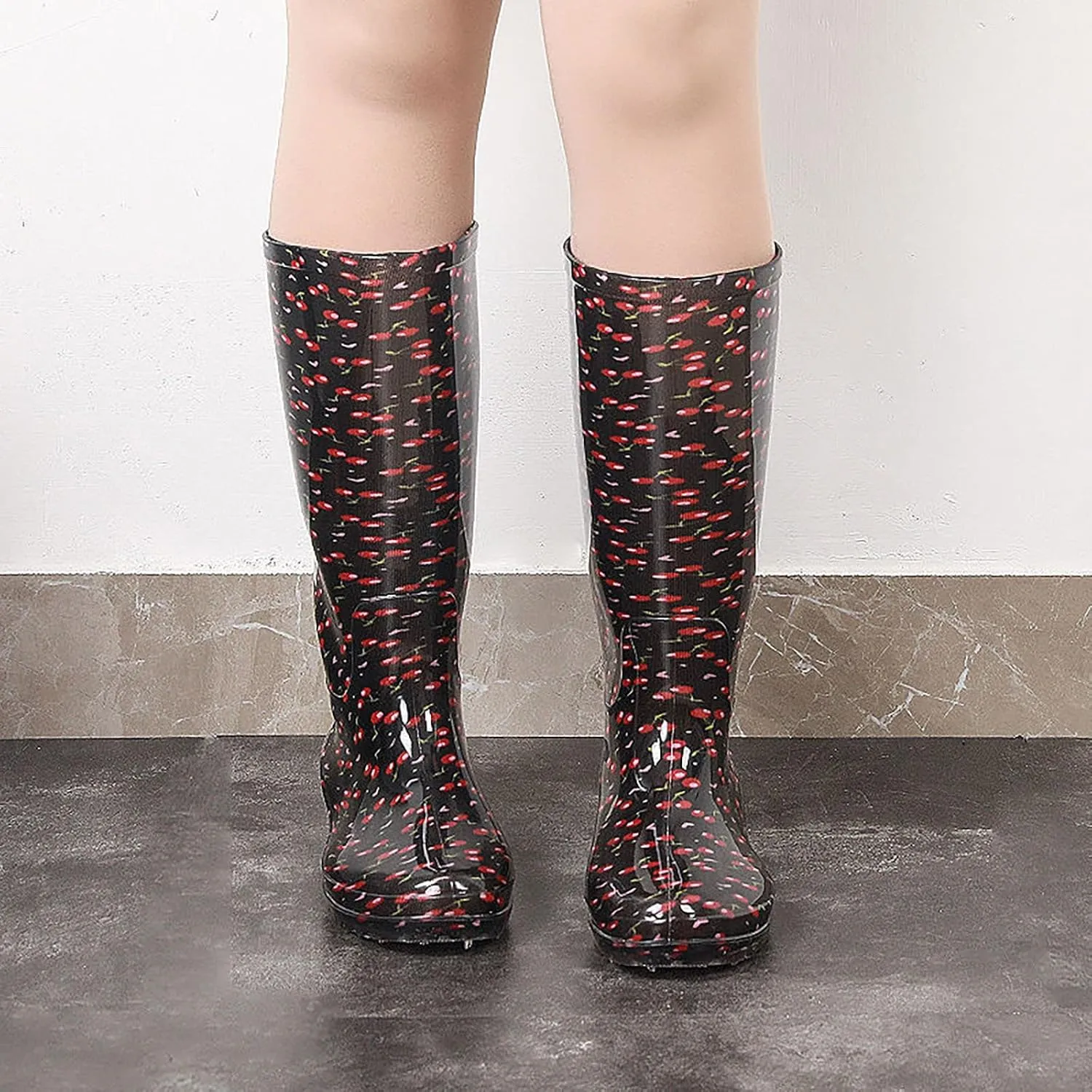 Men's Waterproof Rubber Rain Boots Fishing Boots Comfortable Lightweight Mid-calf Garden Boots Outdoor Work Boots