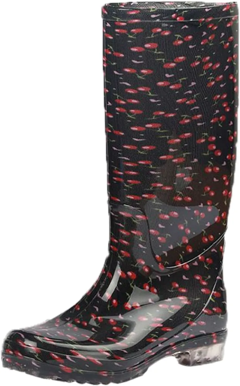 Men's Waterproof Rubber Rain Boots Fishing Boots Comfortable Lightweight Mid-calf Garden Boots Outdoor Work Boots