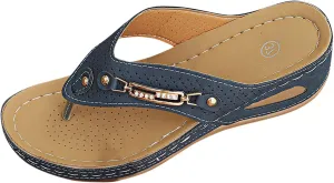 Orthopedic Sandals for Women Breathable Comfortable Walking Sandals Arch Support Flowers Clip Toe Sandals2