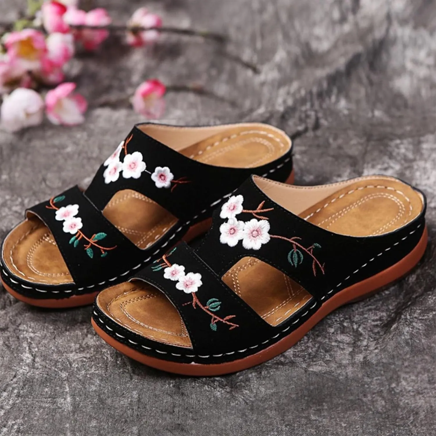 Orthopedic Sandals for Women, Women Dressy Summer Comfortable Sandals with Arch Support Walking Sandals Flip Flops Sandals