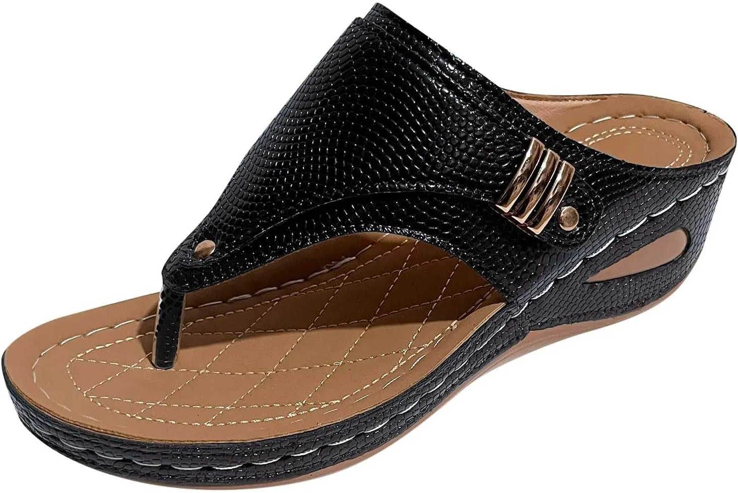Orthopedic Wedge Sandals for Women Dressy Summer Comfortable Walking 2025 New Flat Open Toe Platform Casual Flip Flops Arch Support Breathable Silppers Beach Slip on Shoes