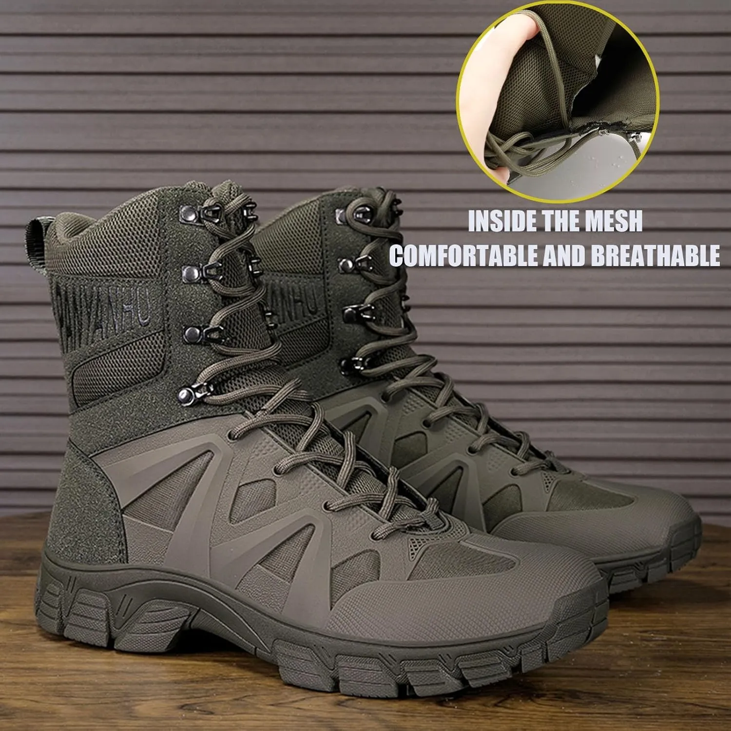 Outdoor Tactical Boots for Men | Waterproof, Lightweight, and Anti-Slip Combat Shoes for Hiking, Work, and Hunting