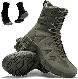 Outdoor Tactical Boots for Men | Waterproof, Lightweight, and Anti-Slip Combat Shoes for Hiking, Work, and Hunting
