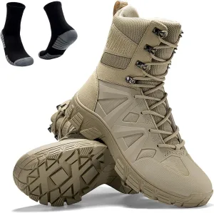 Outdoor Tactical Boots for Men | Waterproof, Lightweight, and Anti-Slip Combat Shoes for Hiking, Work, and Hunting