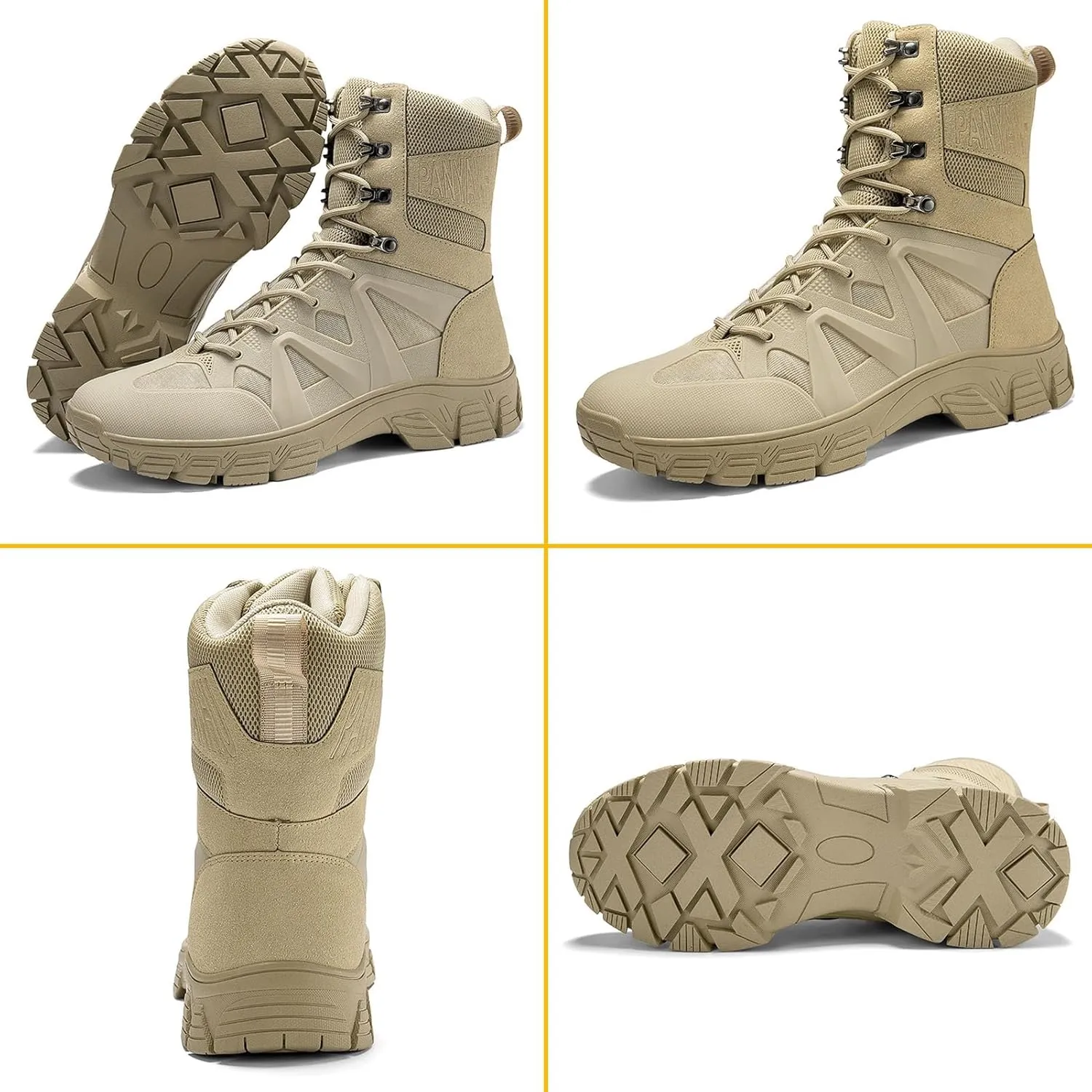 Outdoor Tactical Boots for Men | Waterproof, Lightweight, and Anti-Slip Combat Shoes for Hiking, Work, and Hunting