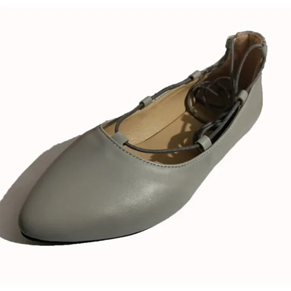 Plain Flat Velvet Criss Cross Point Toe Basic Casual Comfort Flats