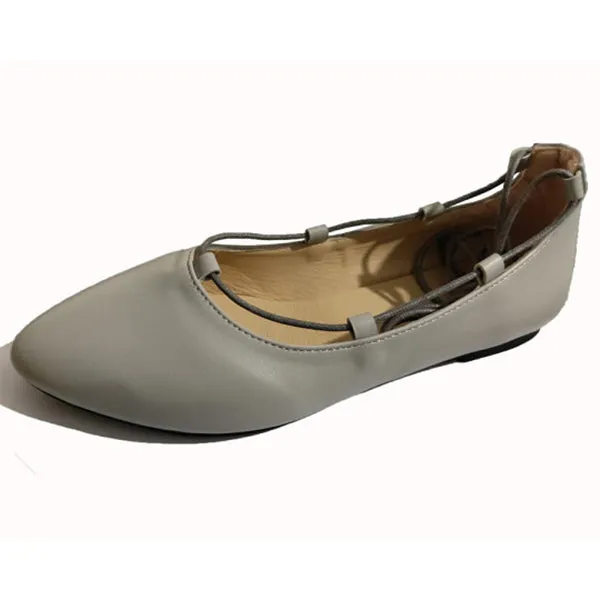 Plain Flat Velvet Criss Cross Point Toe Basic Casual Comfort Flats