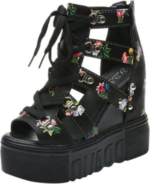 Platform Sandals Women Walking Sandals Women Comfort Arch Support Summer Low Wedges Womens Comfortable Open Toe Sandal
