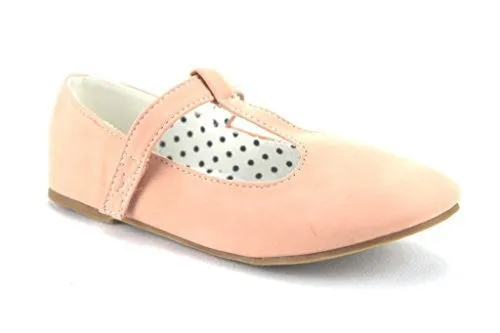 QQ Girls Kids Lovely-604 Smoking T-Strap Mary Jane Flats