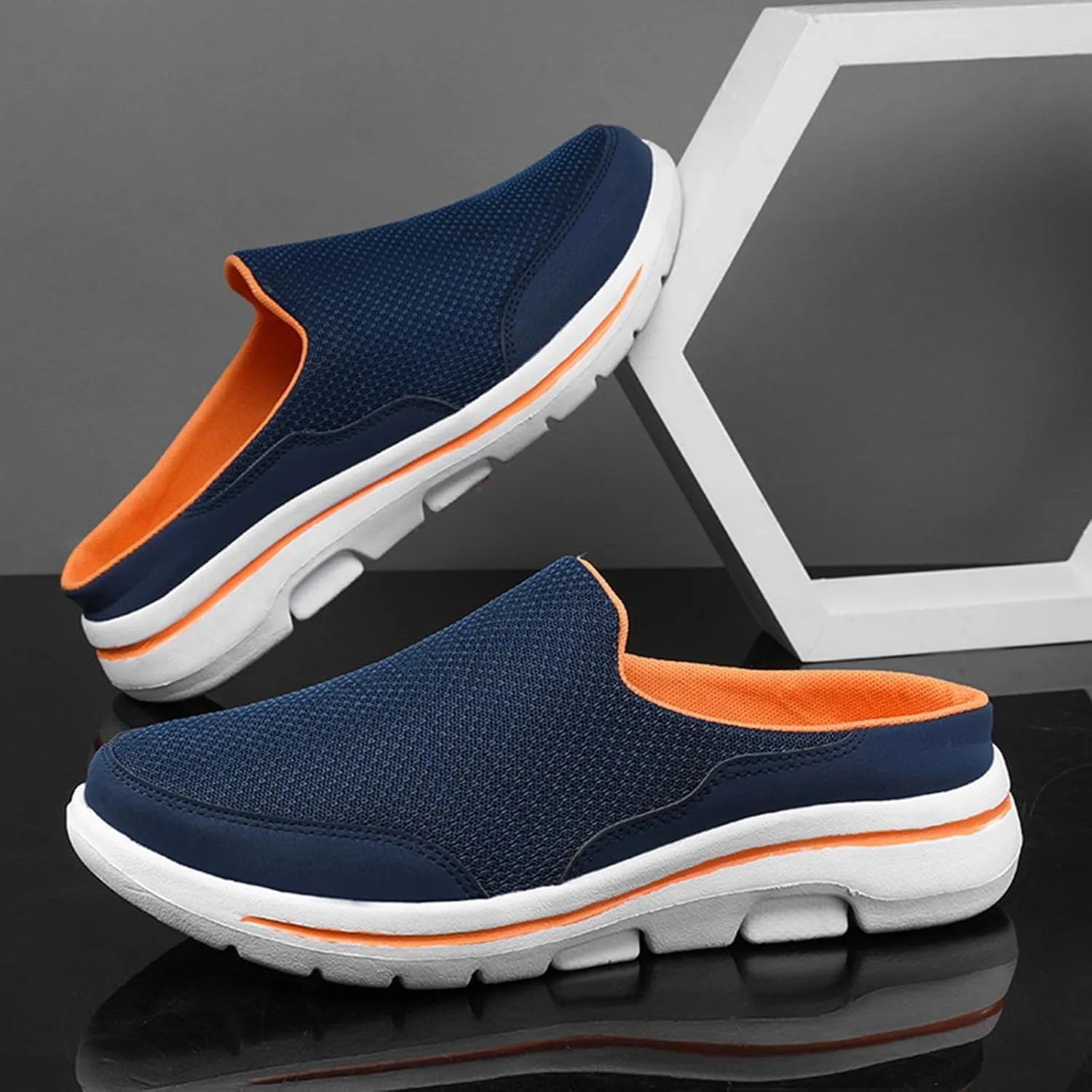 Slip On Mules for Women Comfortable Open Back Closed Toe Slippers Summer Breathable Lightweight Slides Clogs Shoes