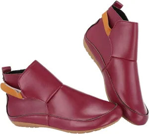 Snow Boots for Women Ankle Women Ankle Booties Boots for Women Brown Wedge Bootie for Women Comfortable Indoor and Outdoor Soft Sole Fashion Slip on Pointed Toe Chunky Stacked Heel