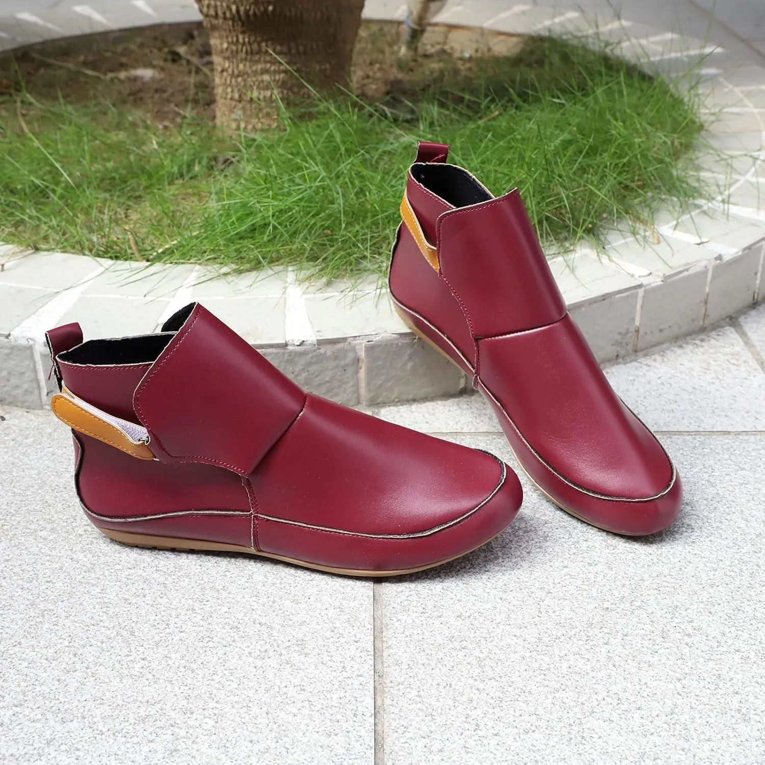 Snow Boots for Women Ankle Women Ankle Booties Boots for Women Brown Wedge Bootie for Women Comfortable Indoor and Outdoor Soft Sole Fashion Slip on Pointed Toe Chunky Stacked Heel