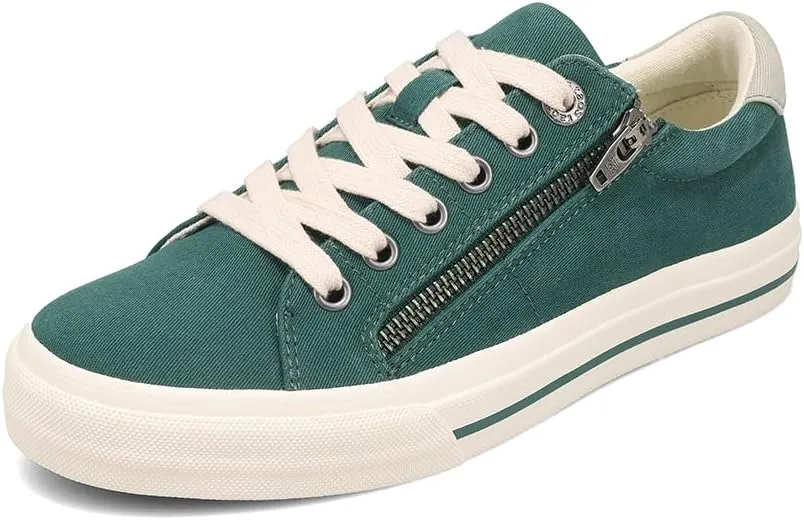Taos Z Soul Womens Sneaker - Stylish Platform Sneaker with Removable Footbed, Arch Support, Premium Cushioning, Lace-Up Adjustability, and Easy Access Zipper