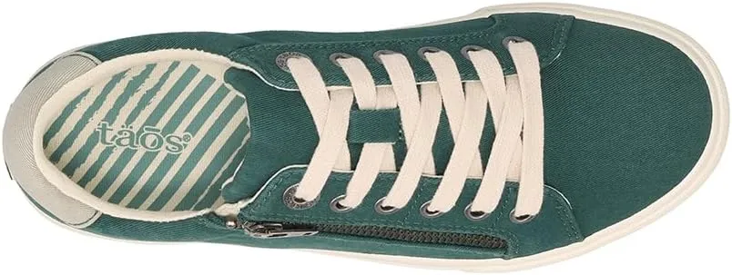 Taos Z Soul Womens Sneaker - Stylish Platform Sneaker with Removable Footbed, Arch Support, Premium Cushioning, Lace-Up Adjustability, and Easy Access Zipper