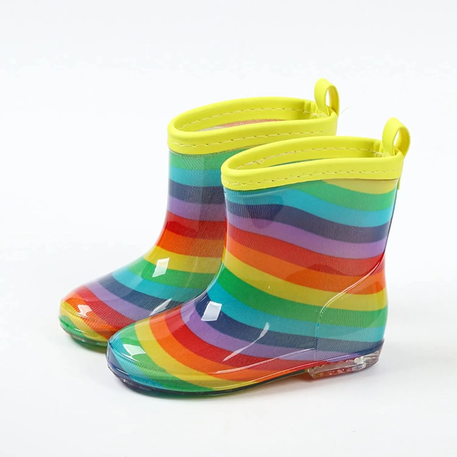 Toddler and Kids Cute Rain Boots Boys and Girls Waterproof Colors and Designs Lightweight Short Rain Boots
