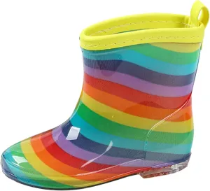 Toddler and Kids Cute Rain Boots Boys and Girls Waterproof Colors and Designs Lightweight Short Rain Boots