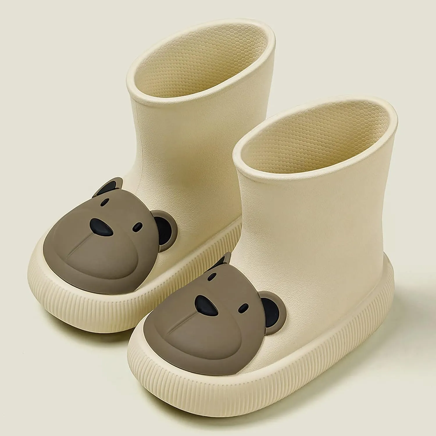 Toddler Boys Girls Cartoon Rabbit Rain Boots Kids Rubber Bottom Non-slip Classic Water Shoes