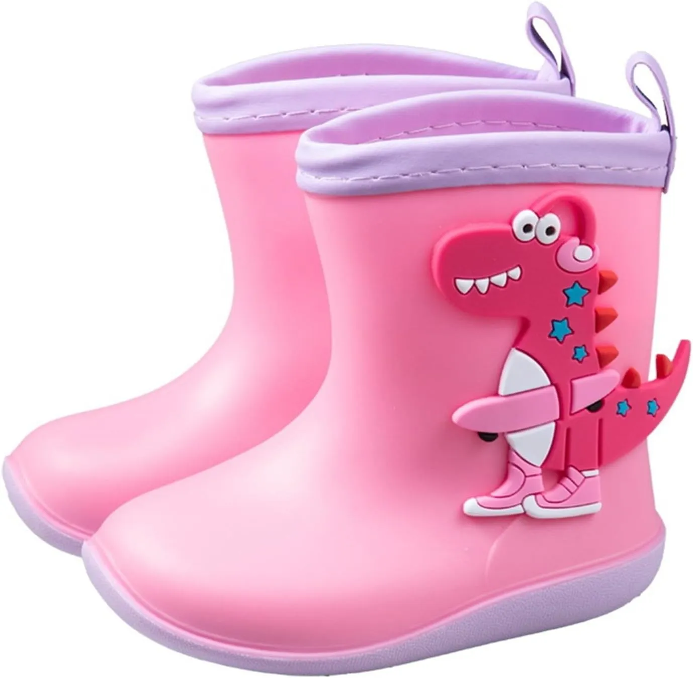 Toddler Dinosaurs Print Rain Boots Waterproof Rubber Rain Boots Non Slip Children Water Shoes Slip On Mud Boots
